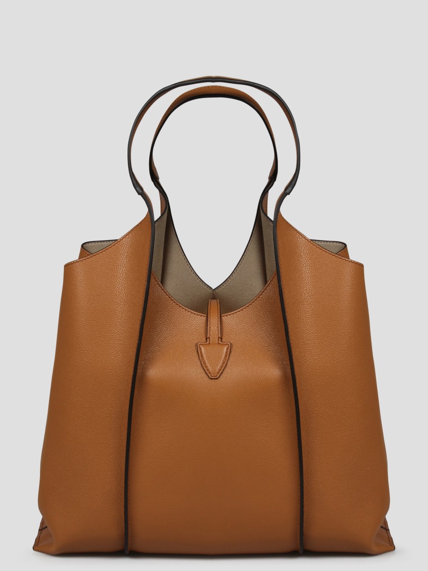 Tod's Hammered Leather Shopping Bag