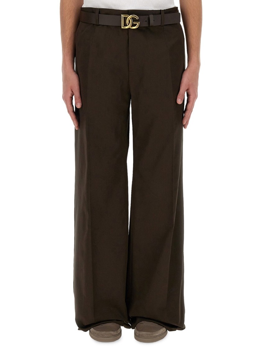 Dolce & Gabbana Men Tailored Pants In Brown
