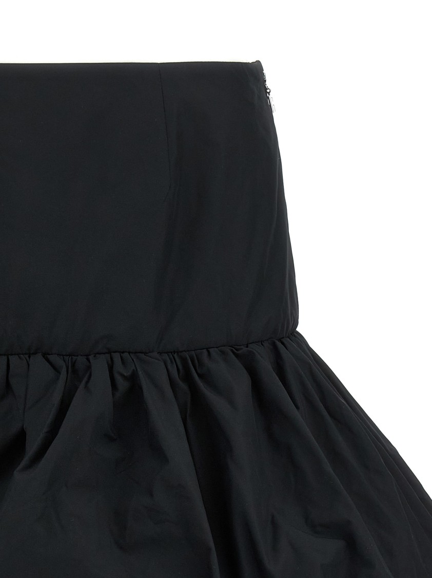 Rotate Birger Christensen Gathered Peplum Miniskirt In Black