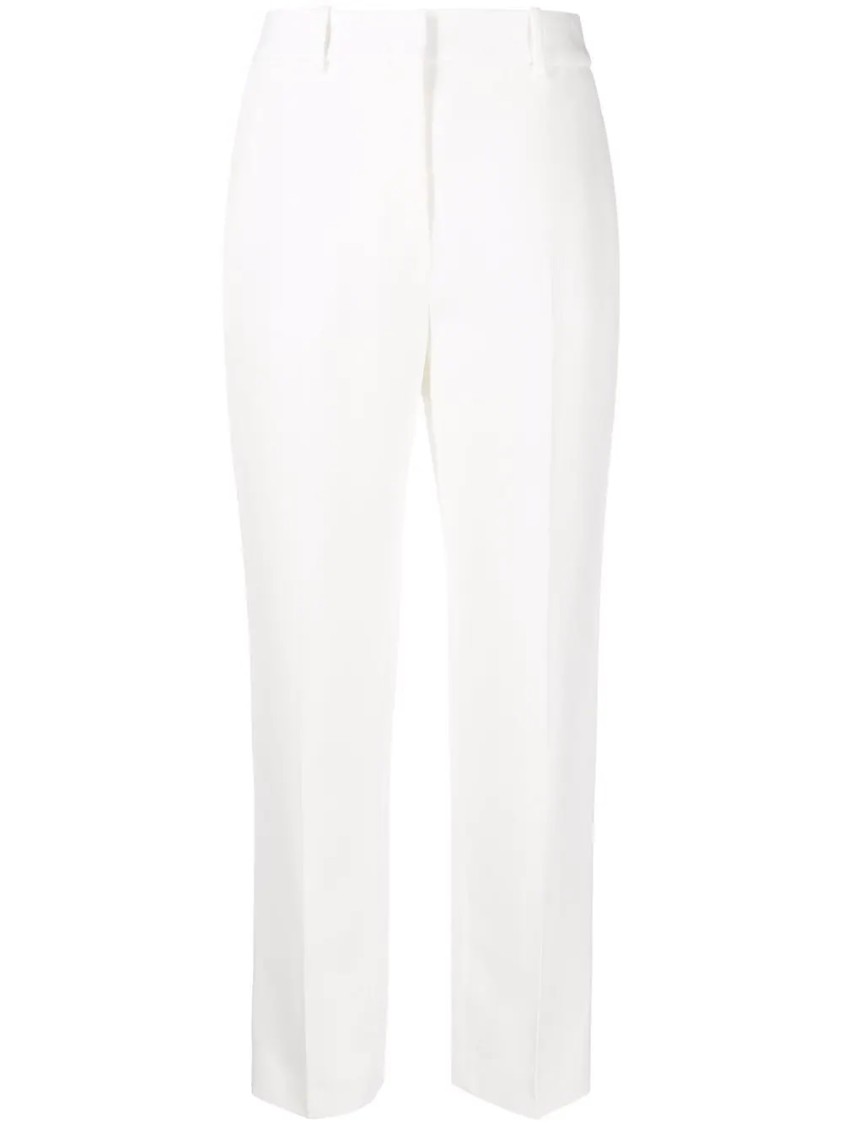 Ermanno Scervino Tailored High-waist Trousers With Subtle Pleats In White