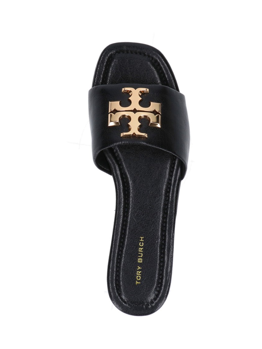 Tory Burch Open Toe Flat Sole Gold-tone Hardware
