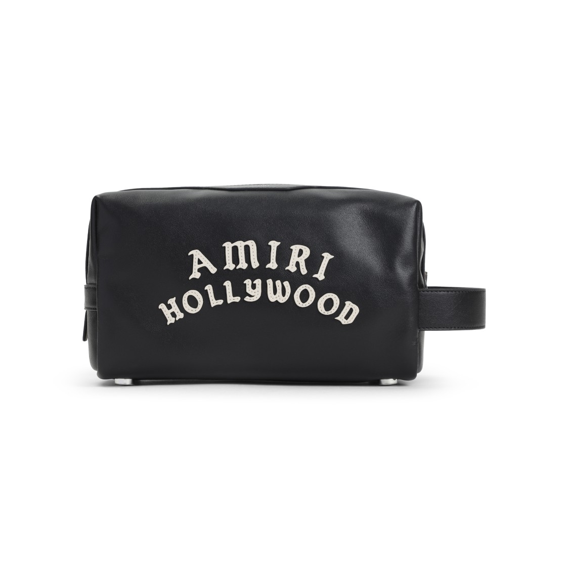 Amiri Black Leather  Clutch With Contrasting Logo