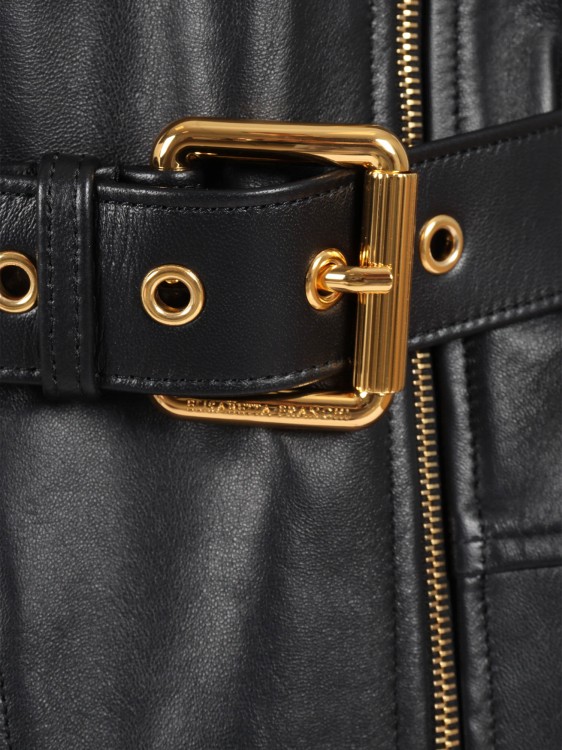 Elisabetta Franchi Fitted Sheepskin Jacket With Belted Waist