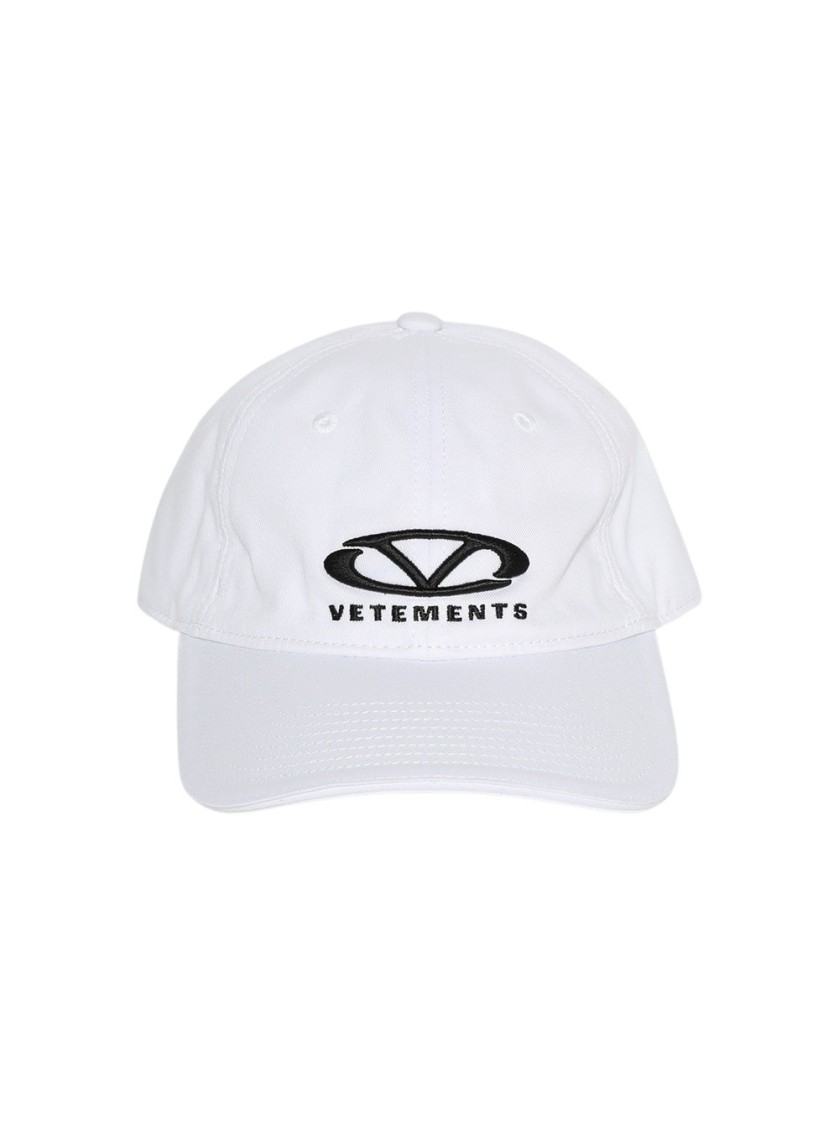 Vetements Oval Logo Cap White In White