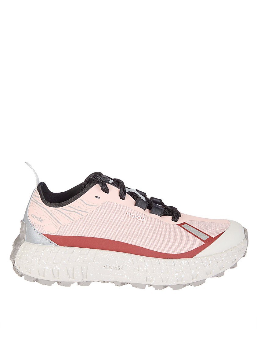 Norda Cinder Megagrip Rubber Sneakers With Ruby Accent In Neutral