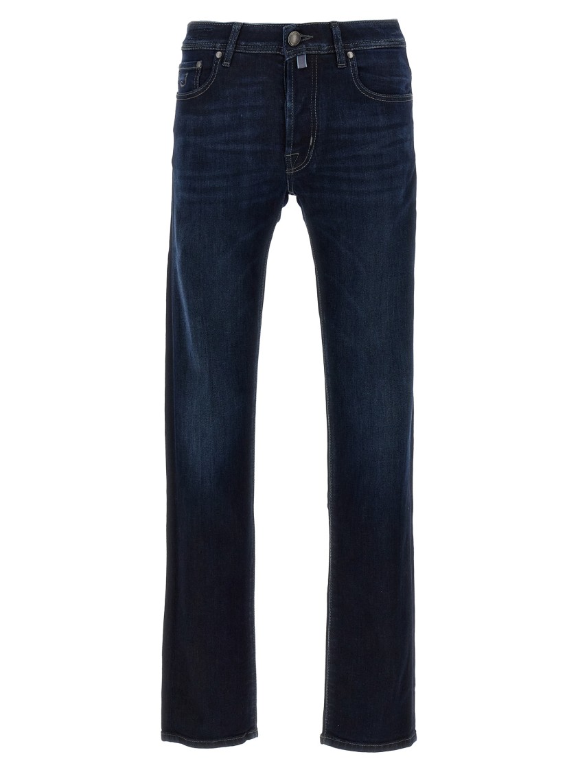 Jacob Cohen Low Waist Slim Leg Denim Jeans In Blue