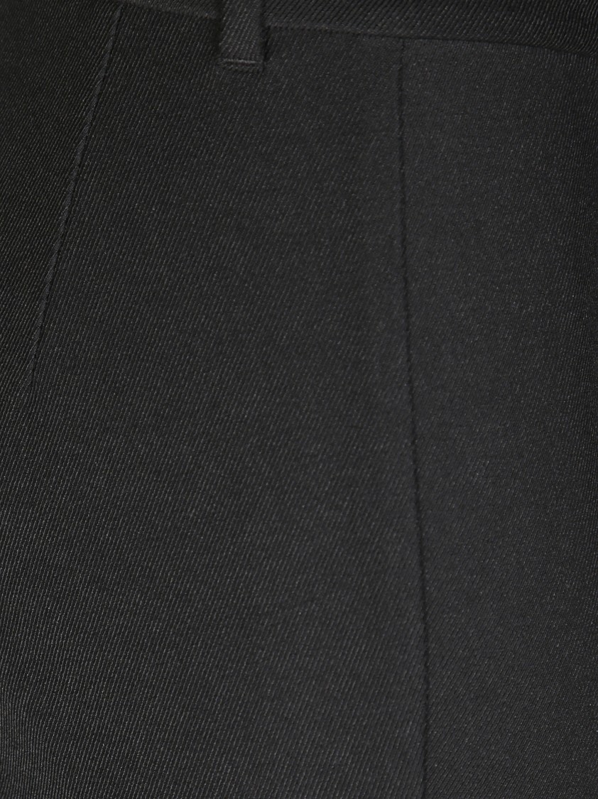 Max Mara Tailored Black Trousers With Structured Waistband And Smooth Finish In Black