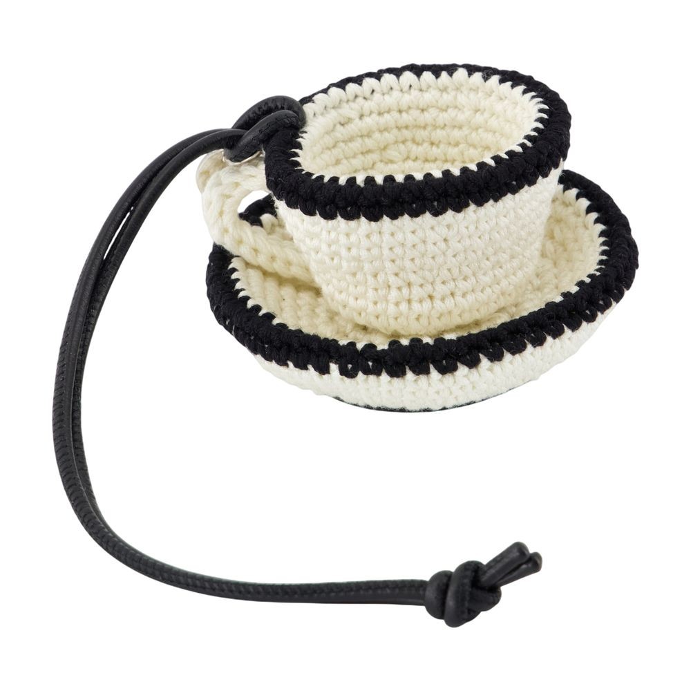 Jw Anderson J. W. Anderson Teacup Charm - Cotton - White In Black