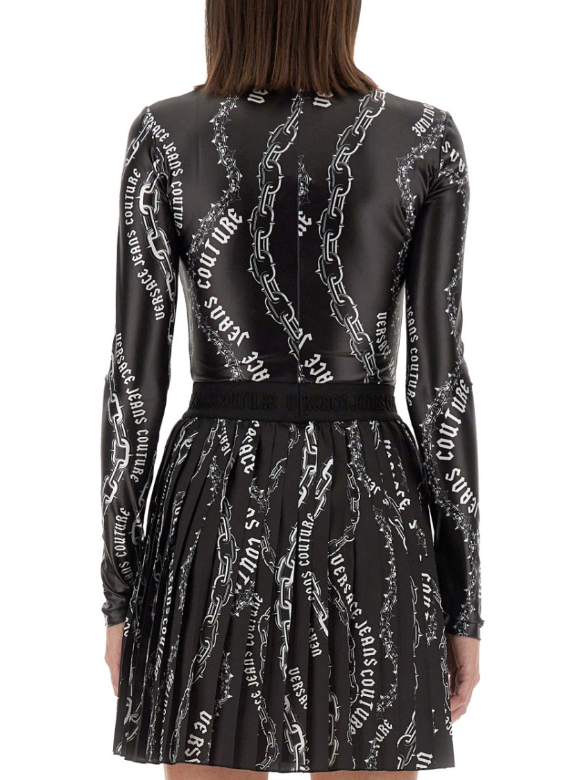 Versace Jeans Couture Chain Couture Bodysuit In Multicolor