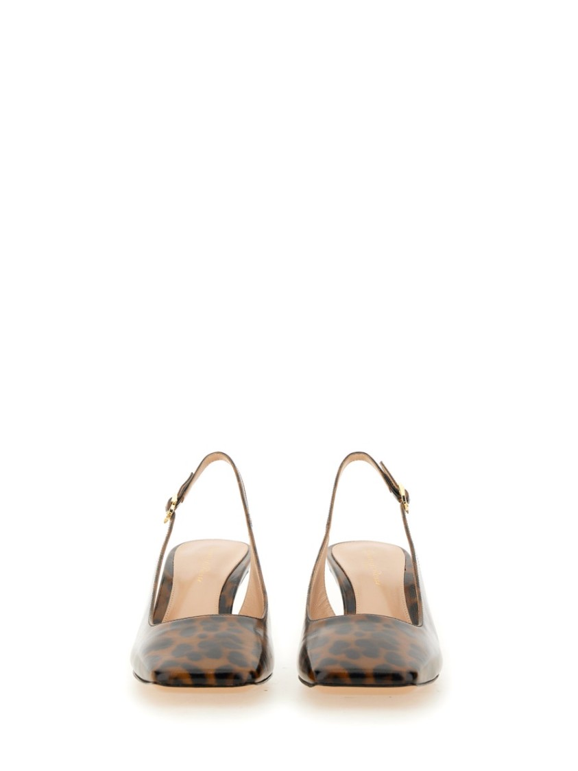 Gianvito Rossi Christina Sling 55mm Animal-print Pumps In Brown