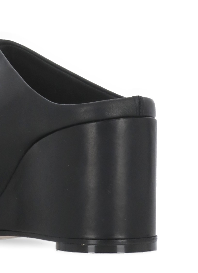Mm6 Maison Margiela Womens Mm6 Anatomic Slipper Leather Wedge Heel