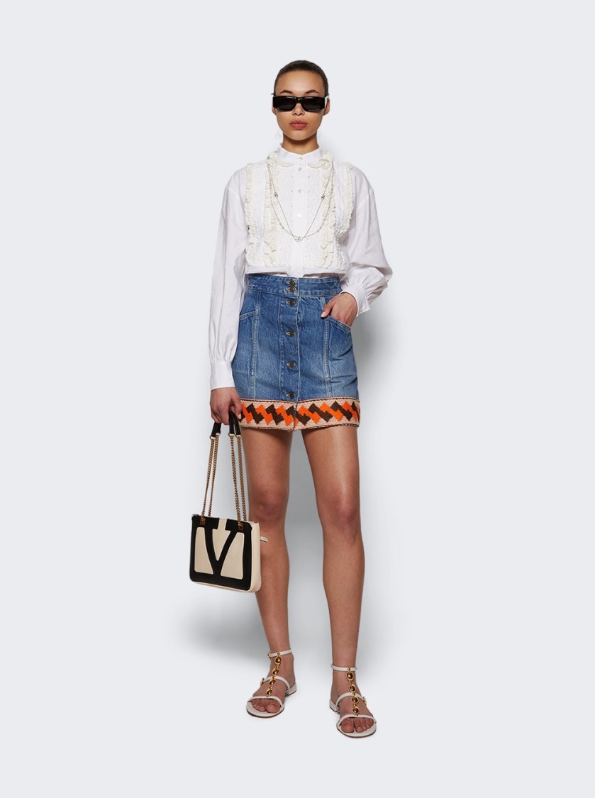 Valentino Viva Superstar Bag Butter And Black In Neutrals