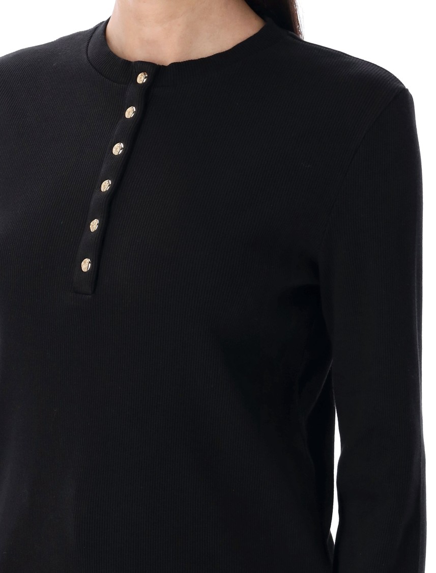 Shop Anine Bing Ribbed Slim-fit T-shirt In Black