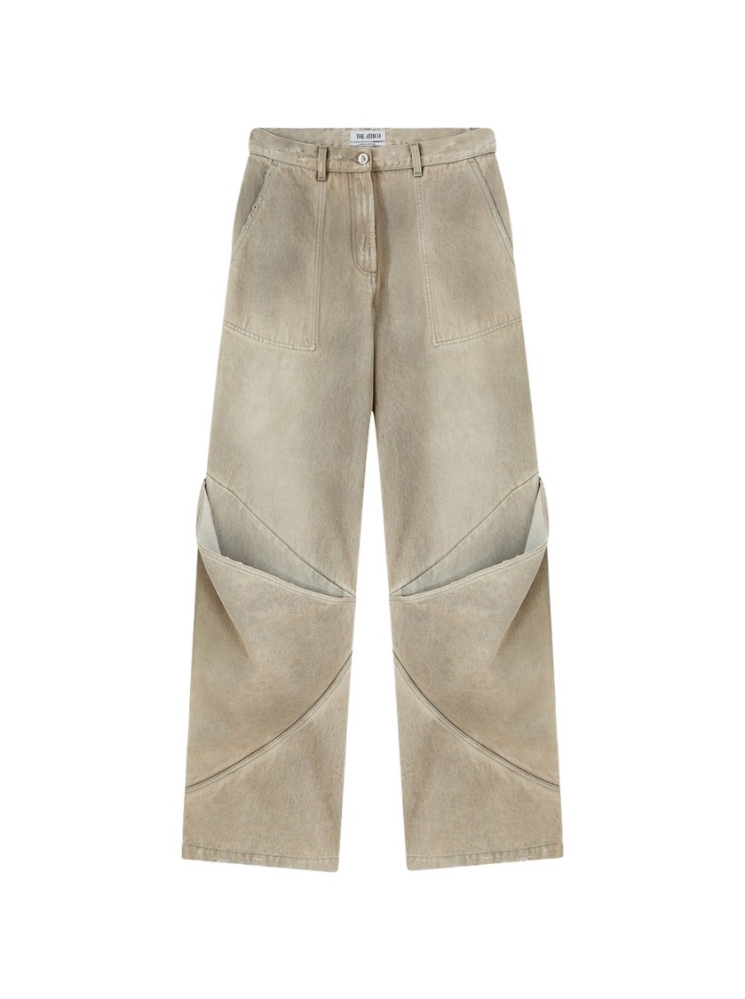 Attico Low-rise Wide-leg Jeans