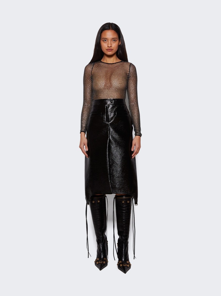Courrèges Long Suspender Skirt Vinyl