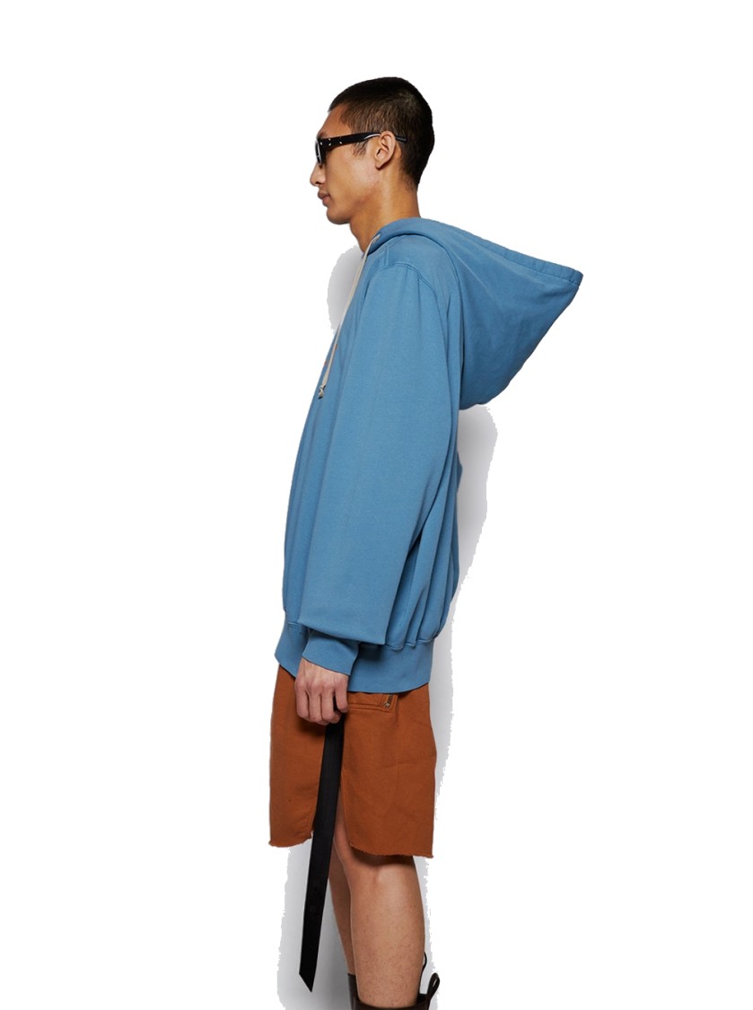 Rick Owens Drkshdw Drkshdw By Rick Owens Oversized Hoodie Toothpaste And Orange In Blue