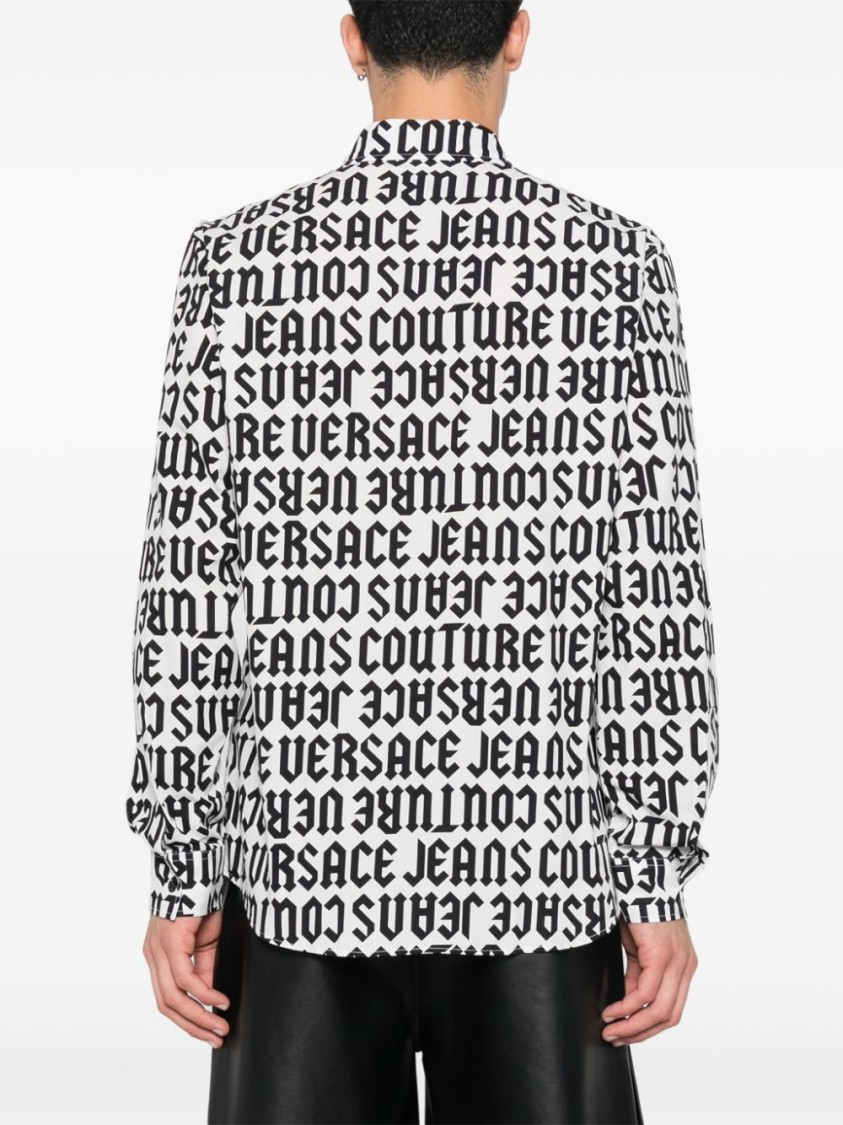 Shop Versace Jeans Couture Shirt With Print In White