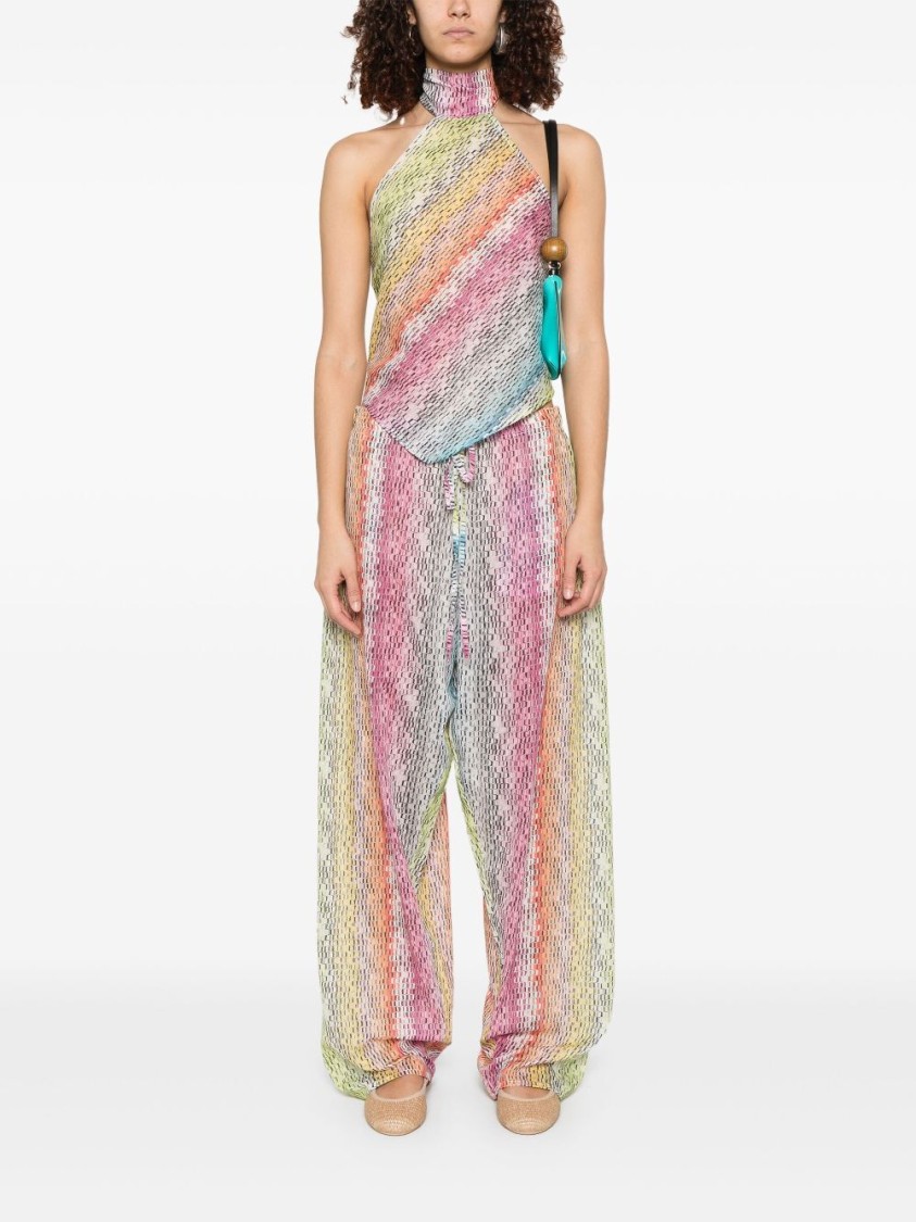 Missoni Relaxed-fit Pants In Vibrant Multicolored Pattern In Multi