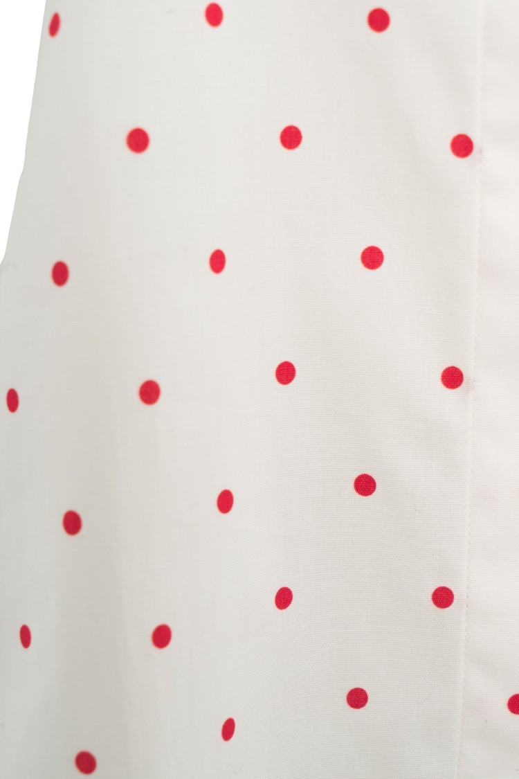 Himon's Himons Polka Dot Sleeveless Blouse With Kent Collar In Neutral