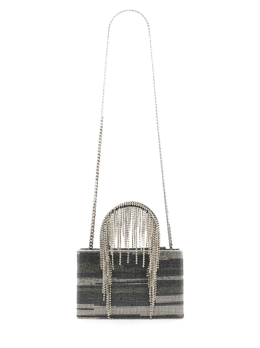 Kara Structured Bag Embellished With Cascading Crystals
