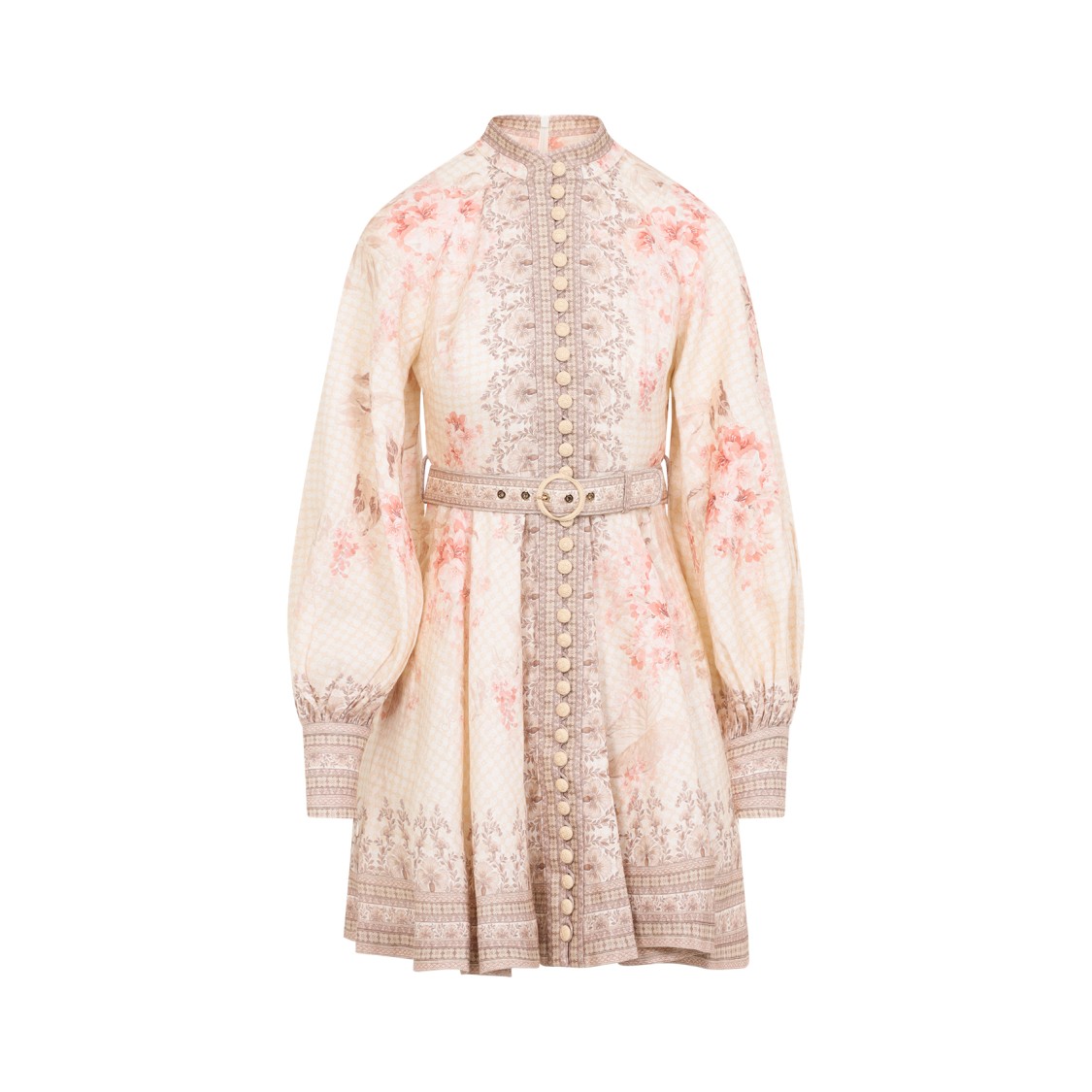 Shop Zimmermann Illuminate Buttoned Mini Dress