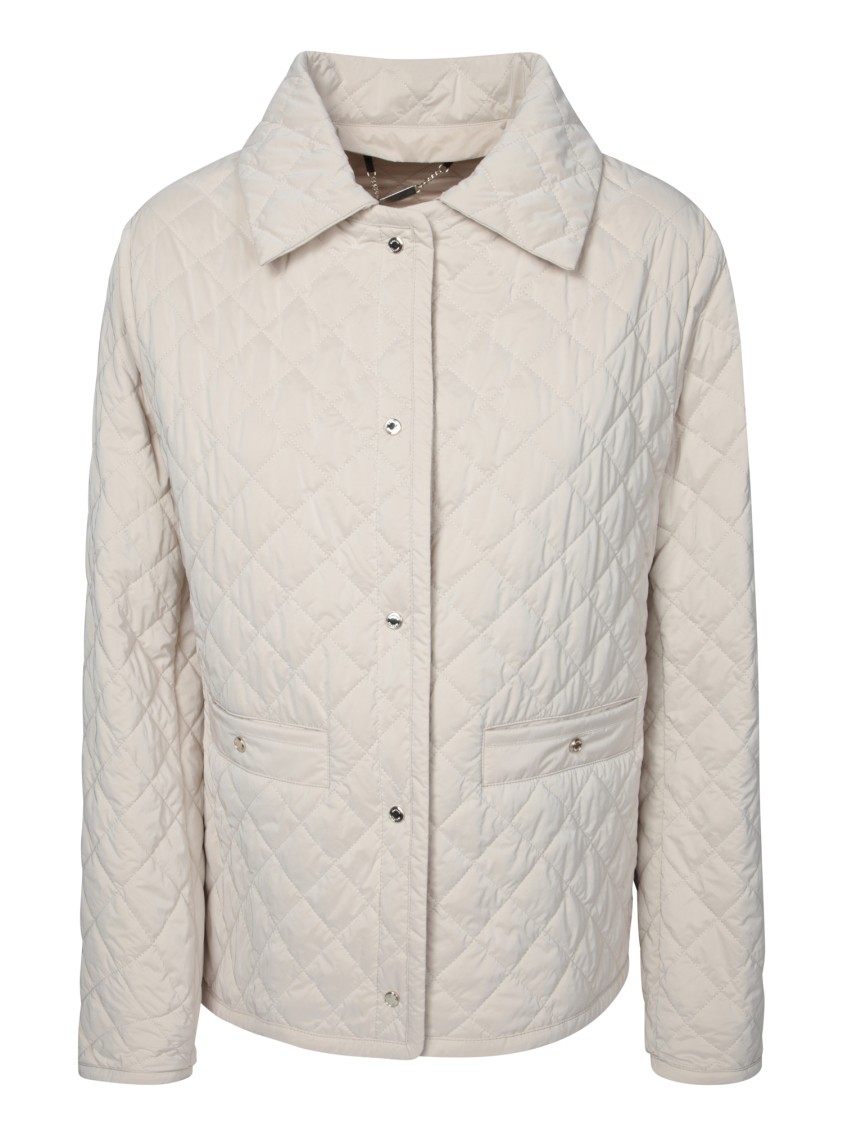 Moorer Quilted Beige Jacket With Tailored Fit In Neutrals