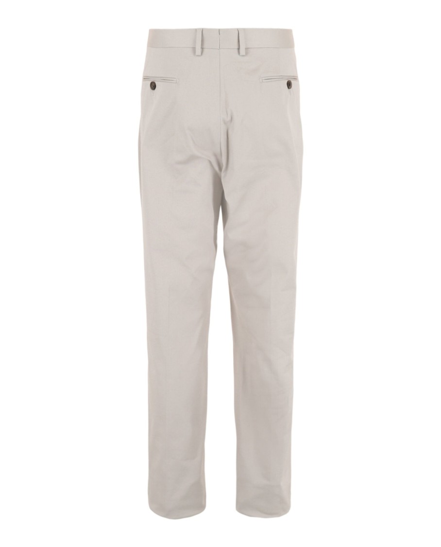 Ferragamo Mid-rise Regular-fit Chino Pants With Functional Pockets In White