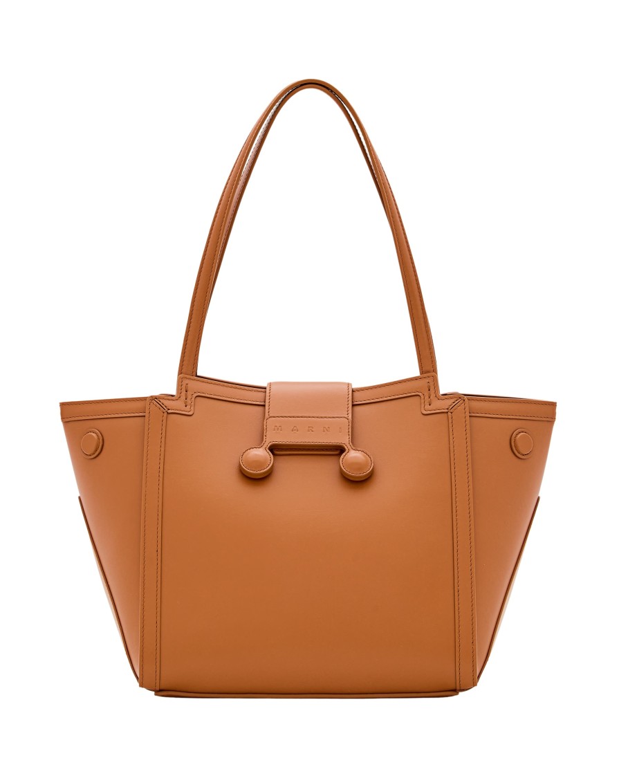 Shop Marni Riviera Mini Handbag In Brown
