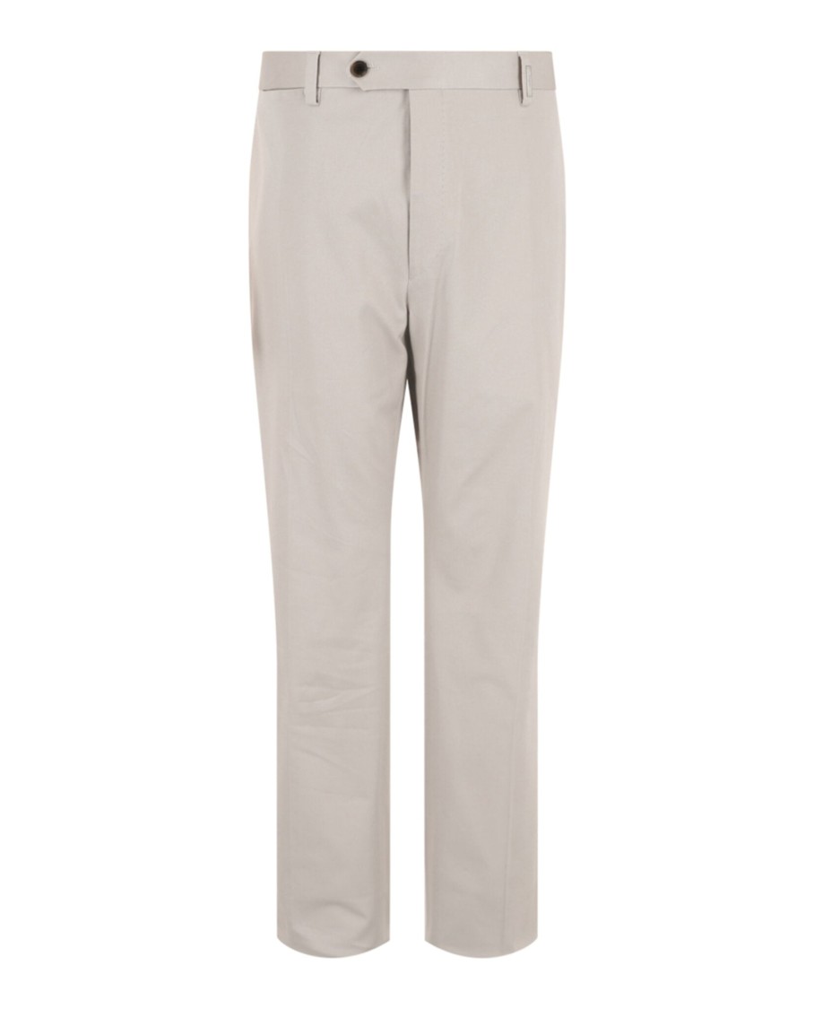 Ferragamo Mid-rise Regular-fit Chino Pants With Functional Pockets In White