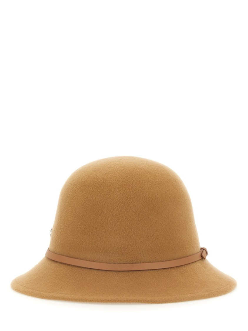 Helen Kaminski Leather-trimmed Wool Bucket Hat With Soft Crown