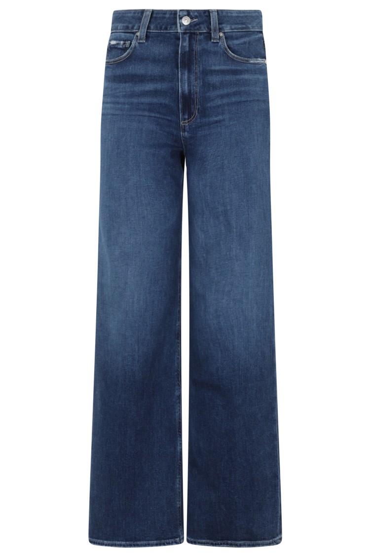 Paige High-waisted Wide-leg Anessa Jeans In Blue