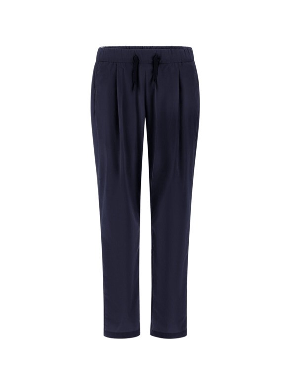 Herno Ultra-lightweight Blue Trousers With Adjustable Waistband In Brown