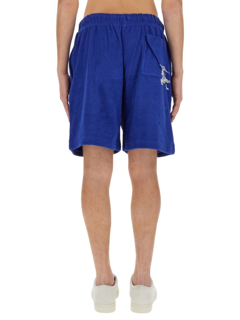 Burberry Men Cotton Bermuda Shorts In Blue