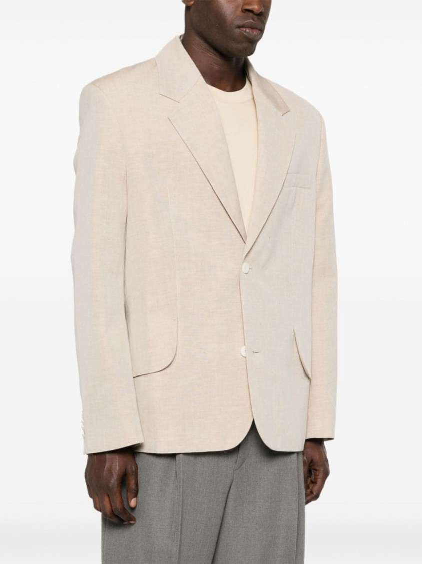 Jacquemus La Veste Titolo Blazer Jacket In Neutral