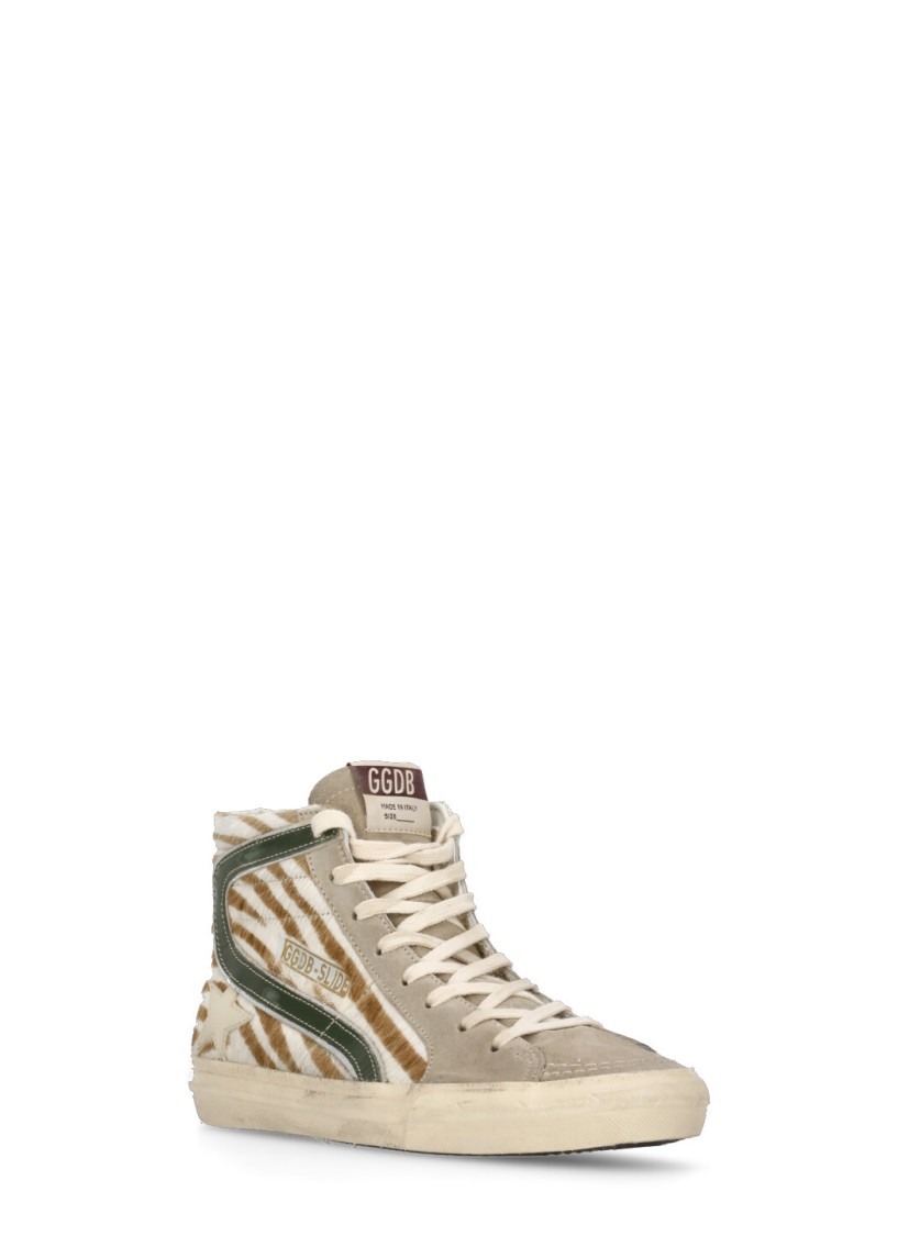 Golden Goose Slide Classic Sneakers In Neutral
