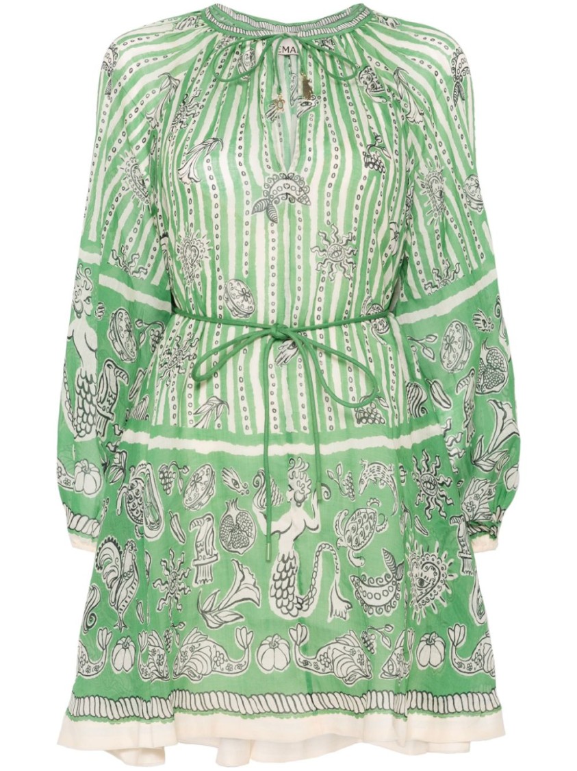 Alemais Lula Mini Dress In Green
