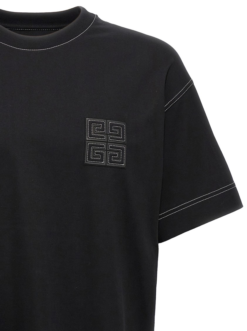 Givenchy 4g Patch Crewneck T-shirt In Black