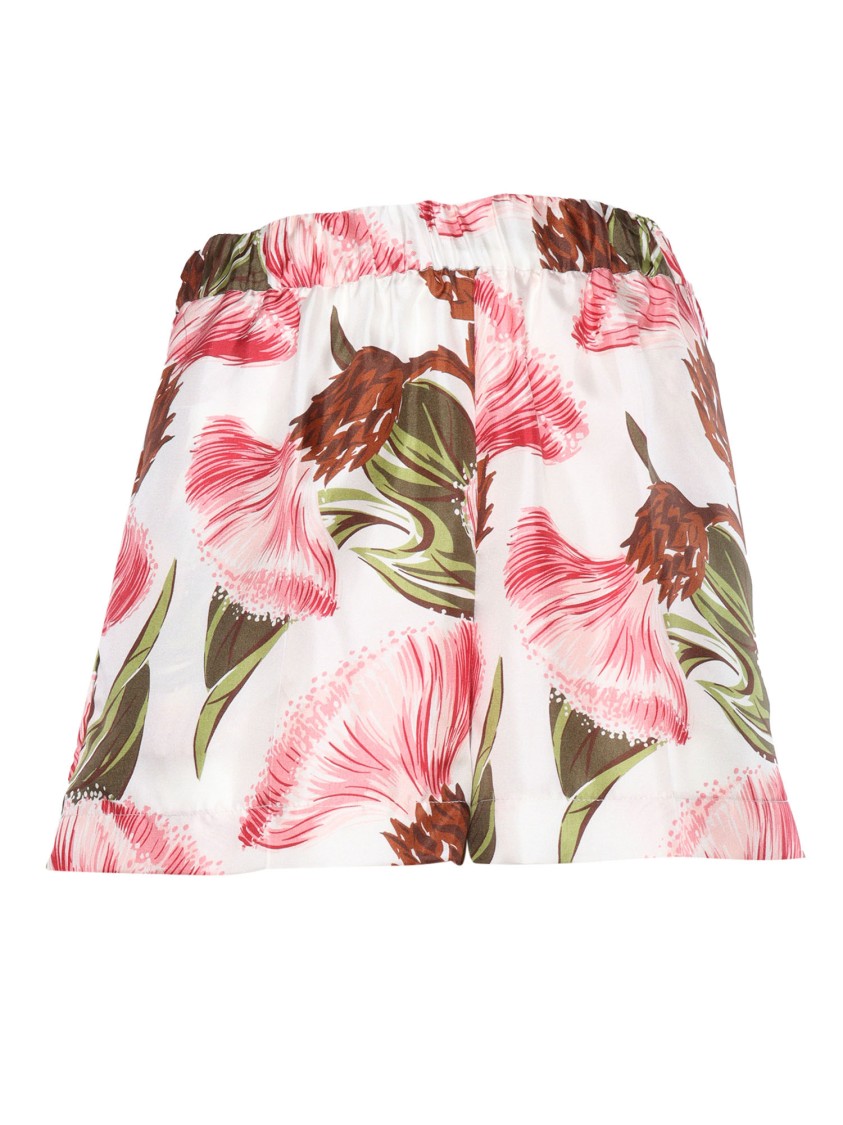 P.a.r.o.s.h . Floral Print Silk Shorts