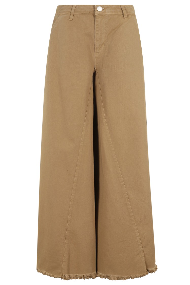 Shop Federica Tosi Wide Bull Jeans In Brown