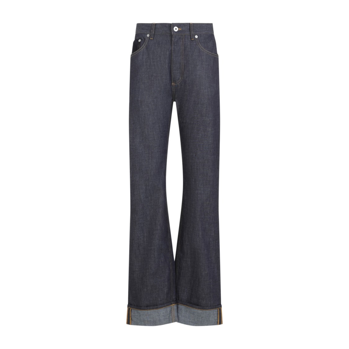 Bottega Veneta High-waisted Flared Denim Jeans With Contrasting Stitching