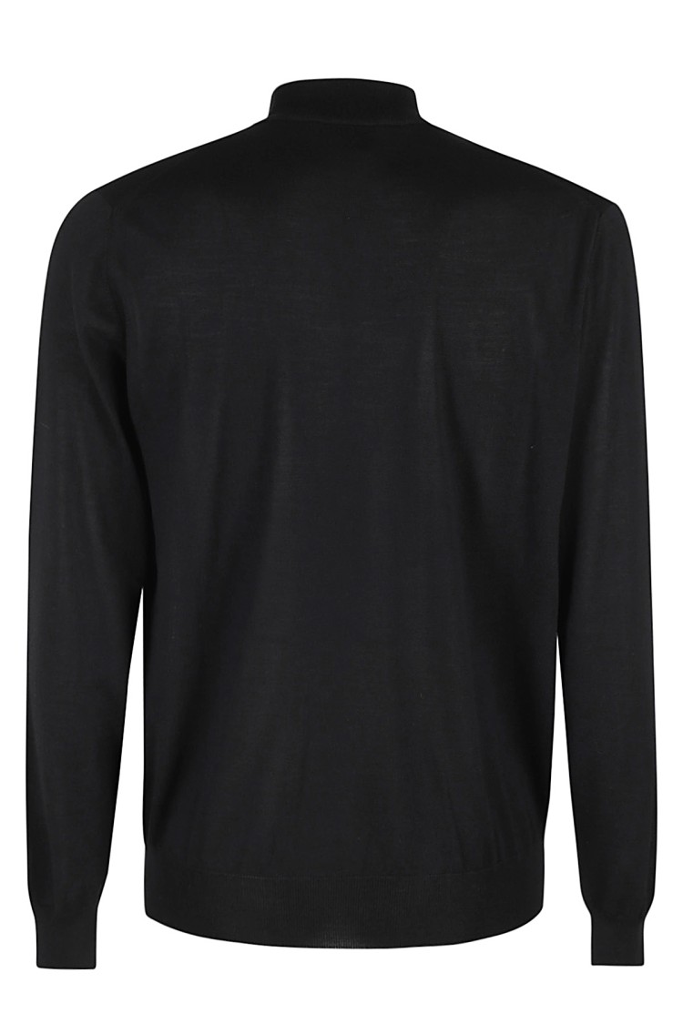 Filippo De Laurentiis High Neck Merino Wool Pullover In Black