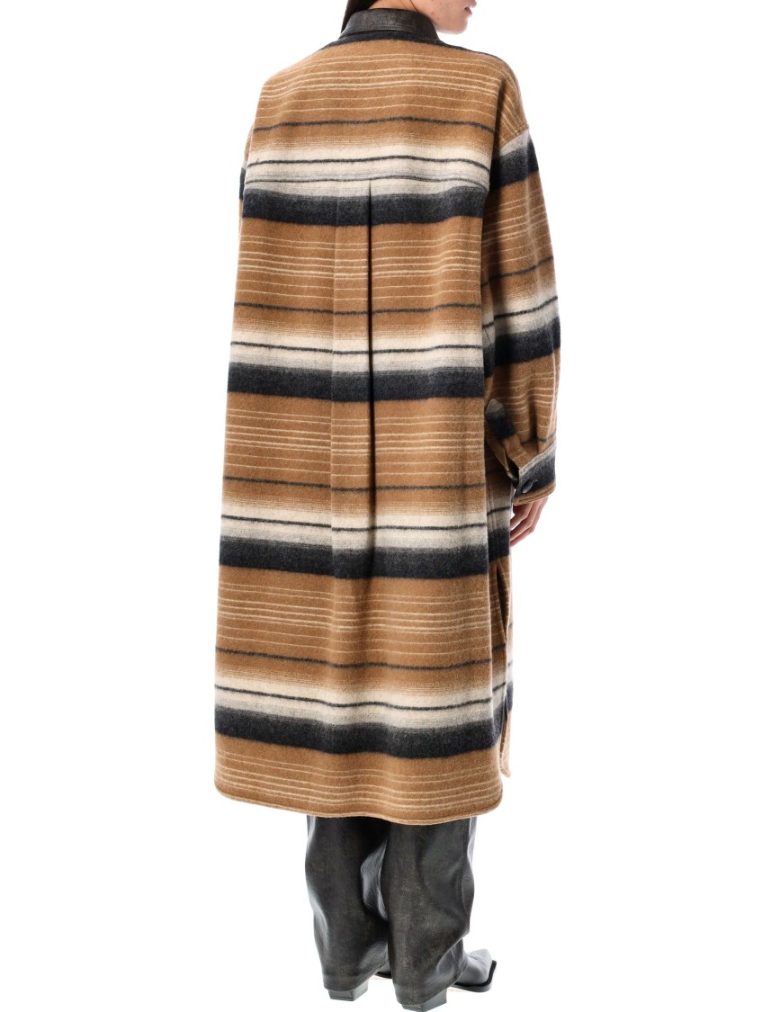 Isabel Marant Étoile Women's Djila Overshirt Long Coat | 25pma0368fac1d02e Color 50cm In Brown