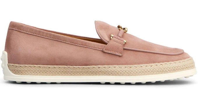Shop Tod's Slip-on Flat Shoes With Woven Accent
