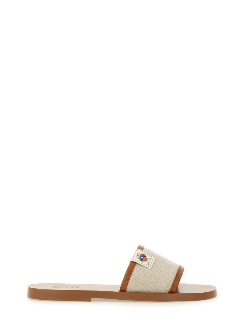 Shop Bally "sollie" Slide Sandals In Neutrals