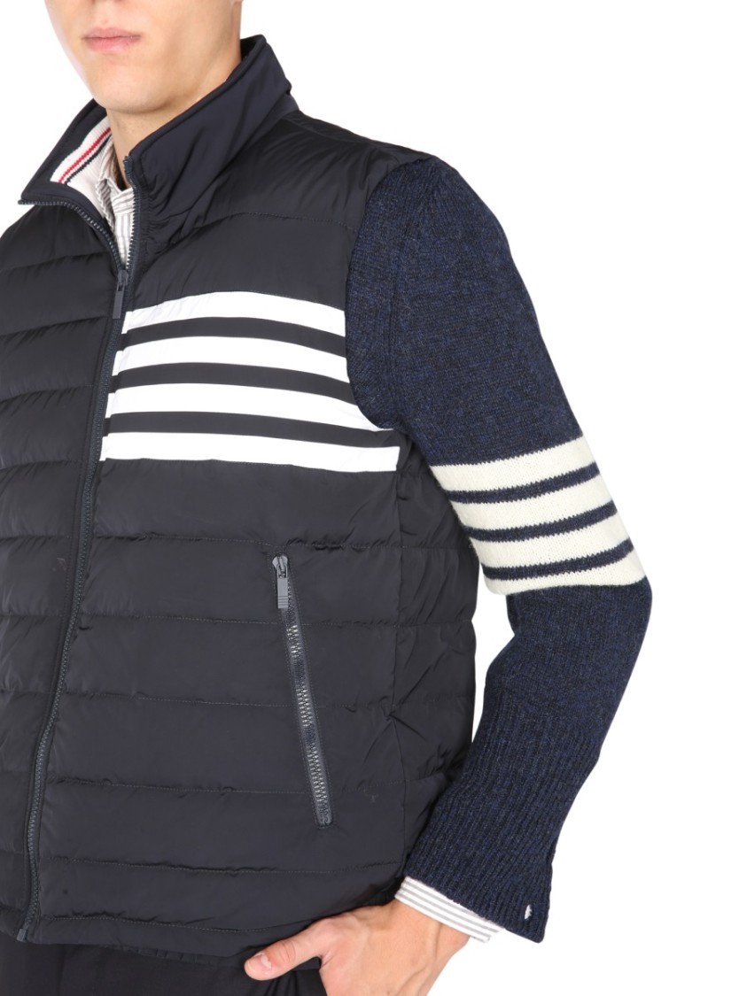 Thom Browne 4bar Vest In Blue