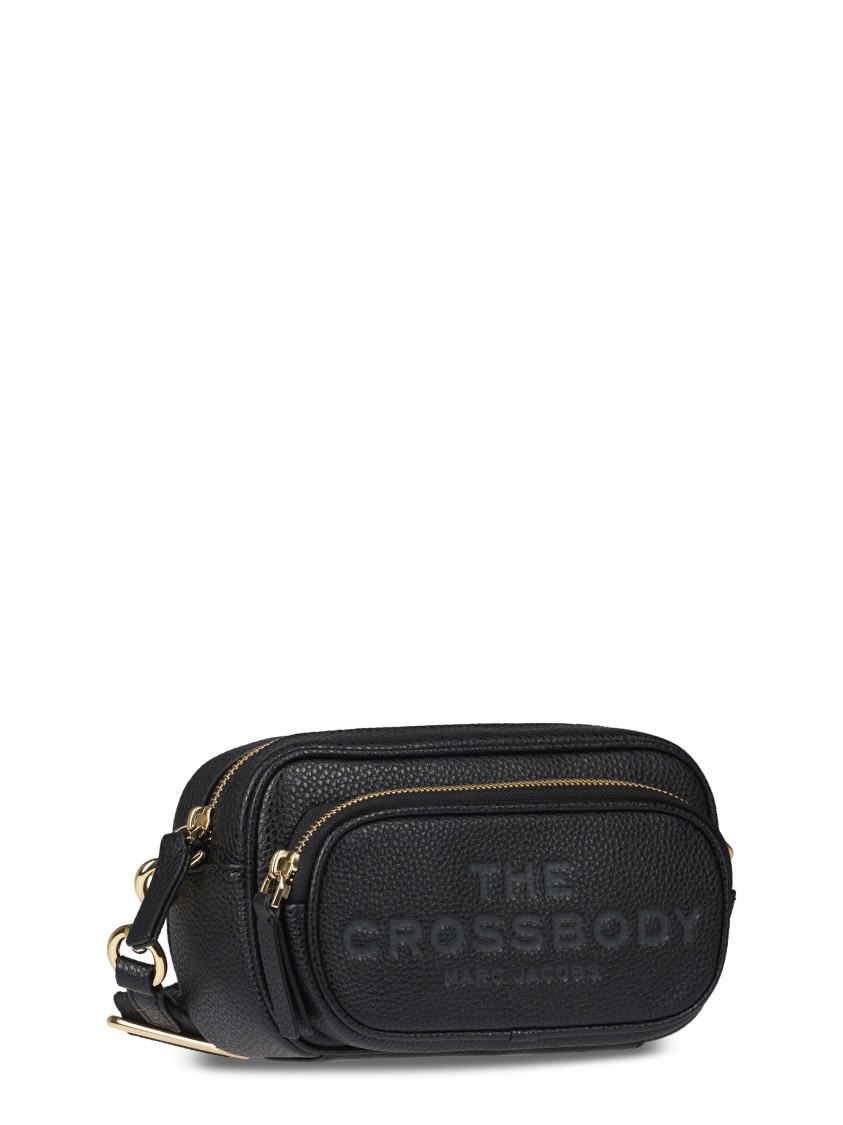 Marc Jacobs Textured Leather Crossbody Bag With Gold-tone Hardware In Black