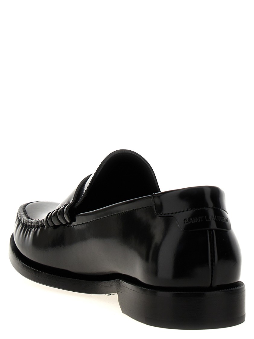 Saint Laurent 'monogramma' Loafers In Black