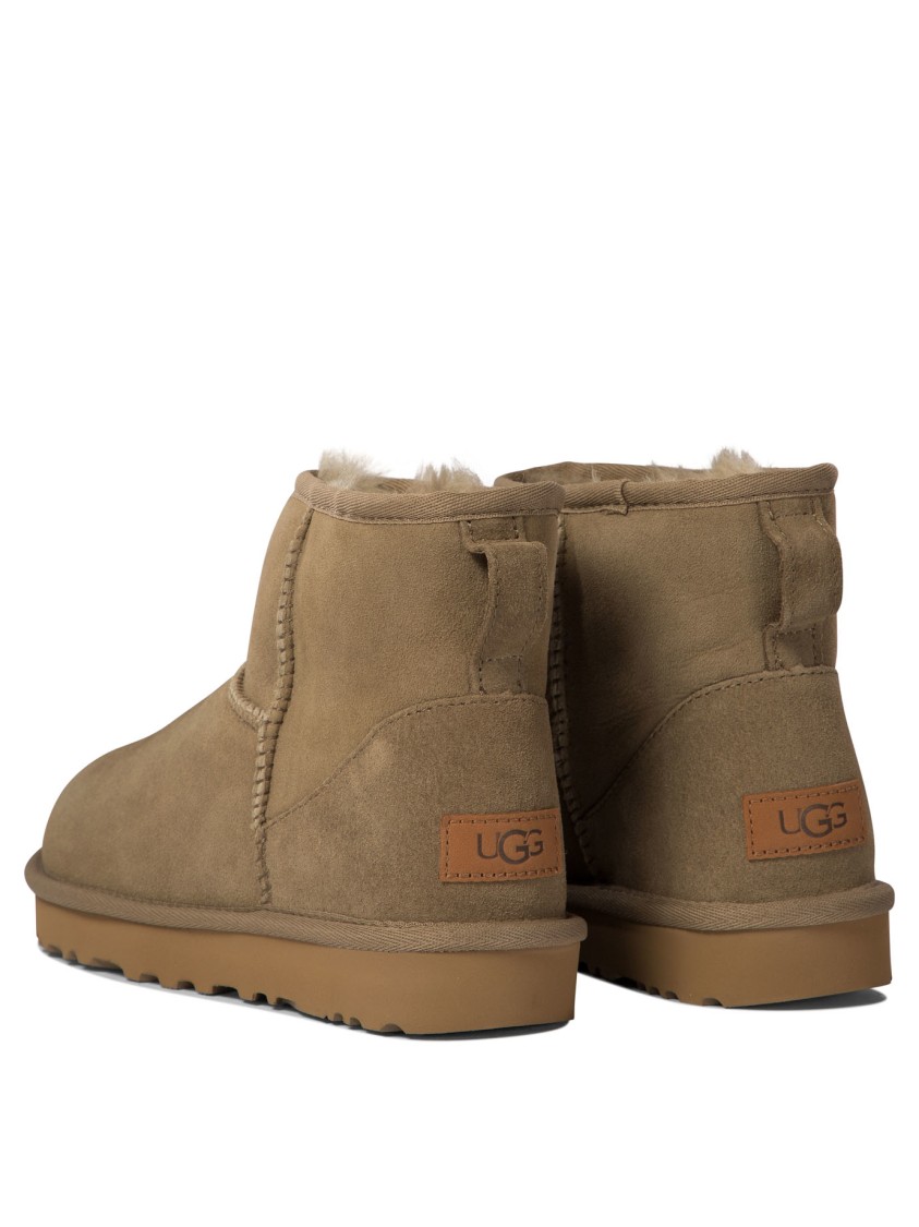 Ugg Suede Leather Ankle Boots In Brown