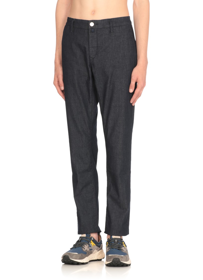 Jacob Cohen Belt Loops Slacks In Blue