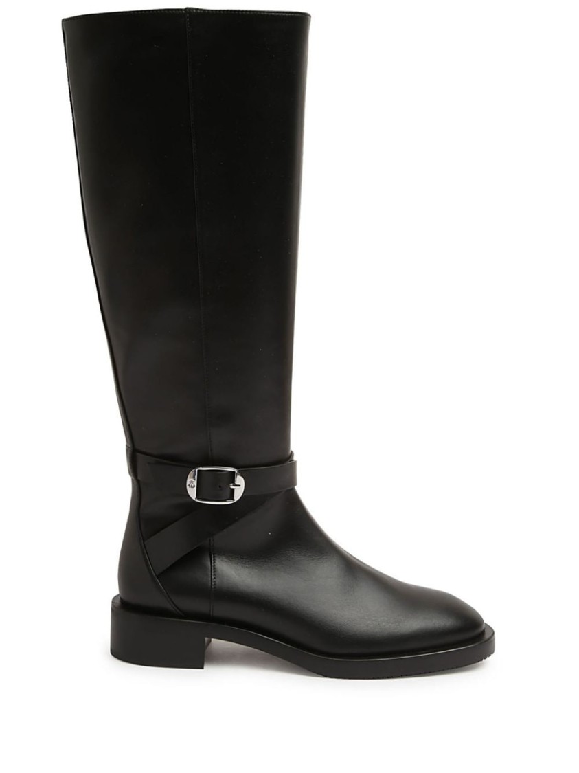 Shop Stuart Weitzman Black Leather Boots